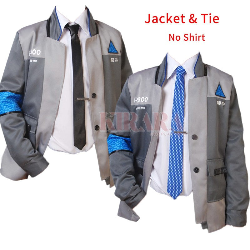 Connor RK800 Cosplay Costume Jacket Tie Set Game Detroit Become Human Role Play Uniform Men Party Outfits