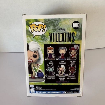 Boneca de Ação Funko Pop Vilão da Disney Modelo Cruella De Vil Escultura em Vinil Bonecas Edição Limitada Coleção Presente Comemorativo