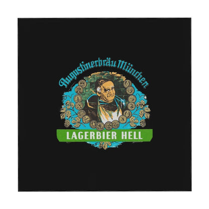 Augustiner Munich Beer...Lagerbier Hell Classic Waterproof Square Tablecloth Oilproof Table Cloth for Kitchen Dining Table Cover