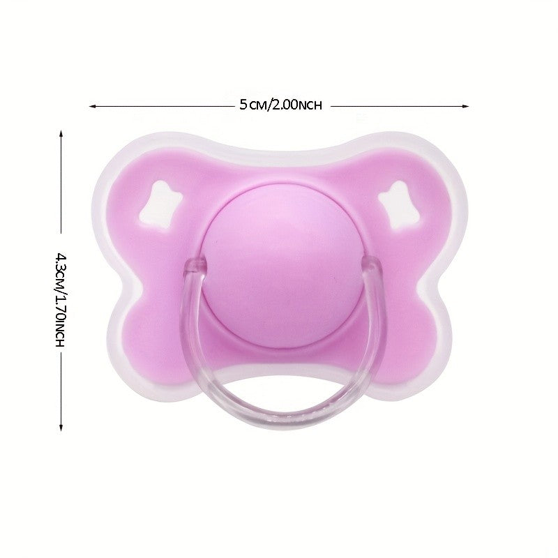 4-Color Silicone Baby Pacifier with Thumb & Round Nipple,Daily Use Flower Design Soother Pacifier with Cover for Kids