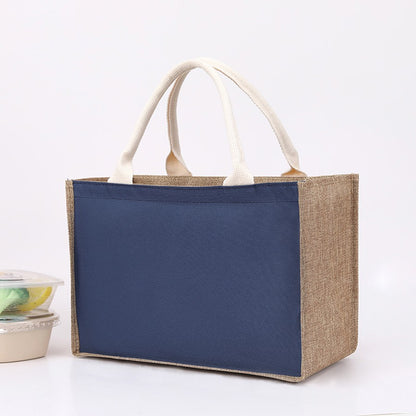 Simple solid color zipper shopping bag  reusable   travel tote bag