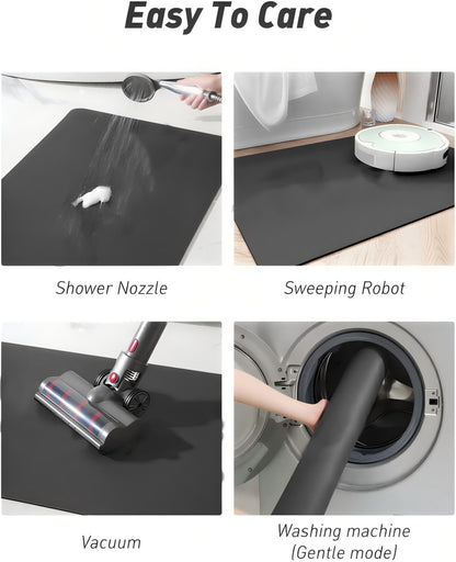 Stone Design Diatomite Bath Mat Bathroom Non-slip Shower Foot Mats Absorbent Quick Dry Toilet Rugs Carpet Doormat Washable
