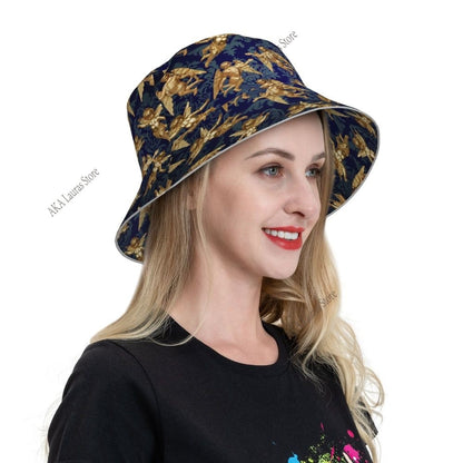 Angel Reflective Bucket Hat Summer Hats Fisherman Hat Foldable Women Men Sunscreen Shade Caps