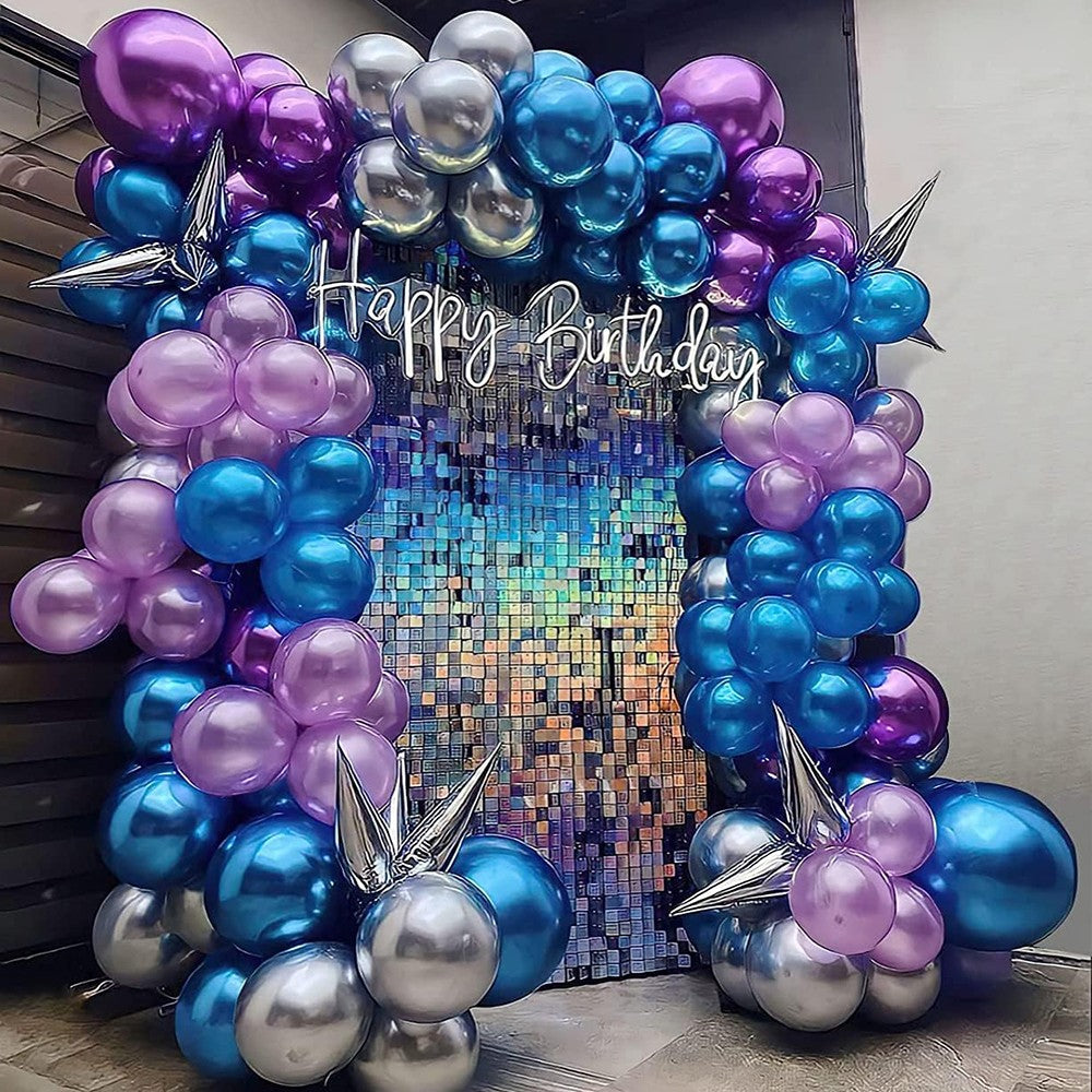 10/30pcs Metallic Biue Balloons Bridal Wedding Chrome Purple Gold Silver Globos Graduation Birthday Party Baby Shower Decoration