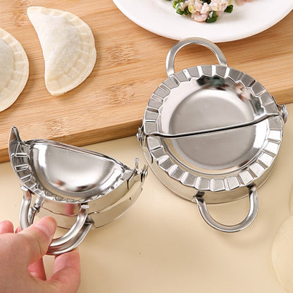 Máquina de fazer bolinhos de massa de aço inoxidável, forma para massa de pastel, empanadas, ravióli, prensa para pierogi, guioza, acessórios de cozinha para confeitaria