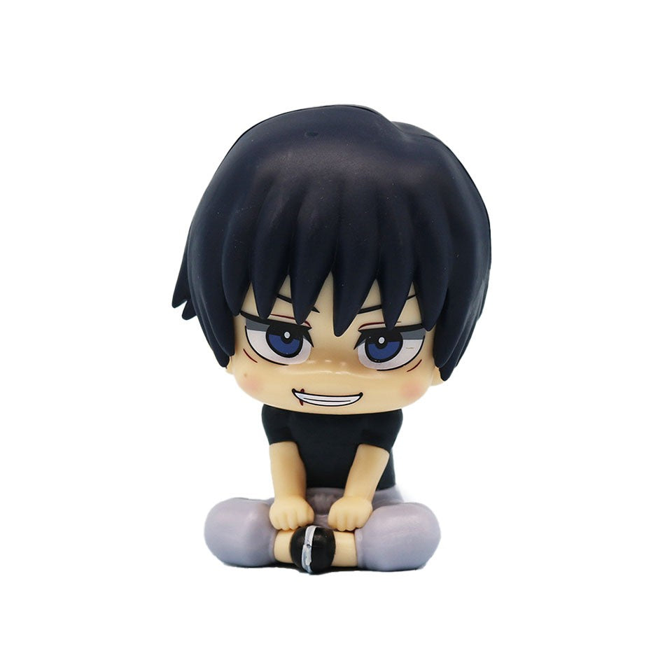 Novo conjunto de 5 peças Jujutsu Kaisen Cute Yuji Itadori Gojo Satoru Q Ver. Bonecos de Ação de PVC Figuras de Anime Modelo Brinquedos Coleção Boneca Presente