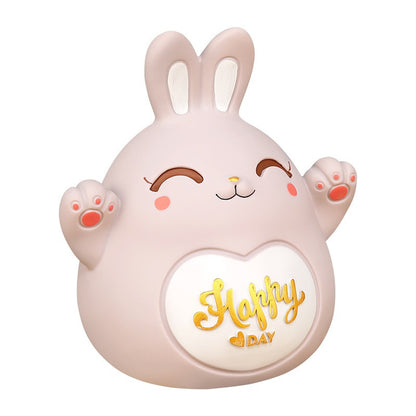 Cartoon Rabbit Piggy Bank Home Living Room Bedroom Ornament Children's Gift Vinyl Anti-fall Piggy Bank Home Accessories