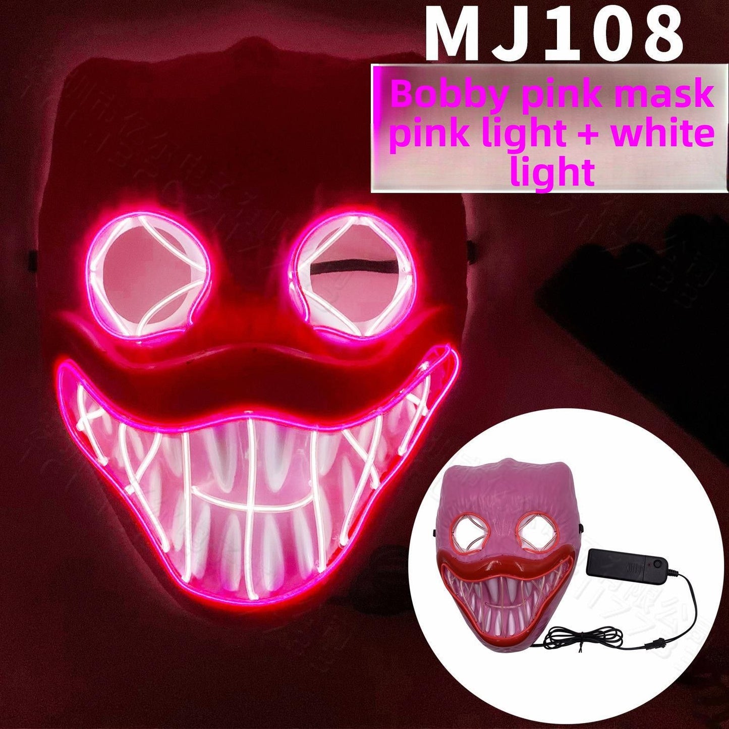 Luminous Mask Halloween Face Mask Poppy Playtime Atmosphere Prop Game Time Sausage Mouth Monster