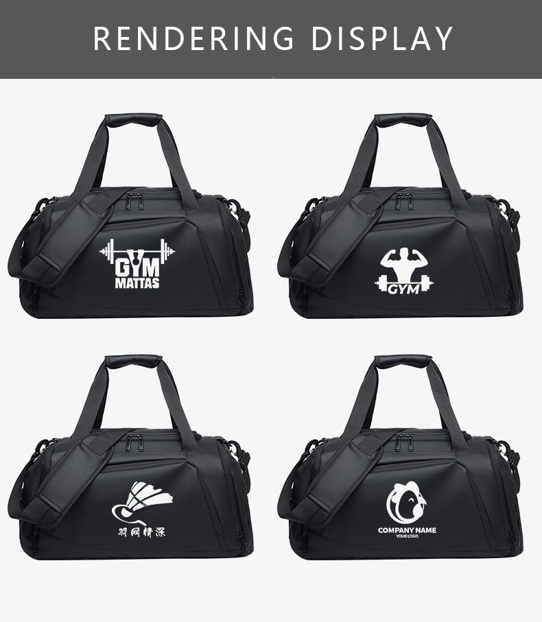 Customized Travel Bag Logo Large Capacity Storage Bag Men's Handheld Shoulder Bag Sports Gym Bag DIY