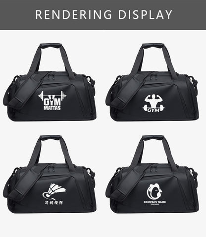Customized Travel Bag Logo Large Capacity Storage Bag Men's Handheld Shoulder Bag Sports Gym Bag DIY