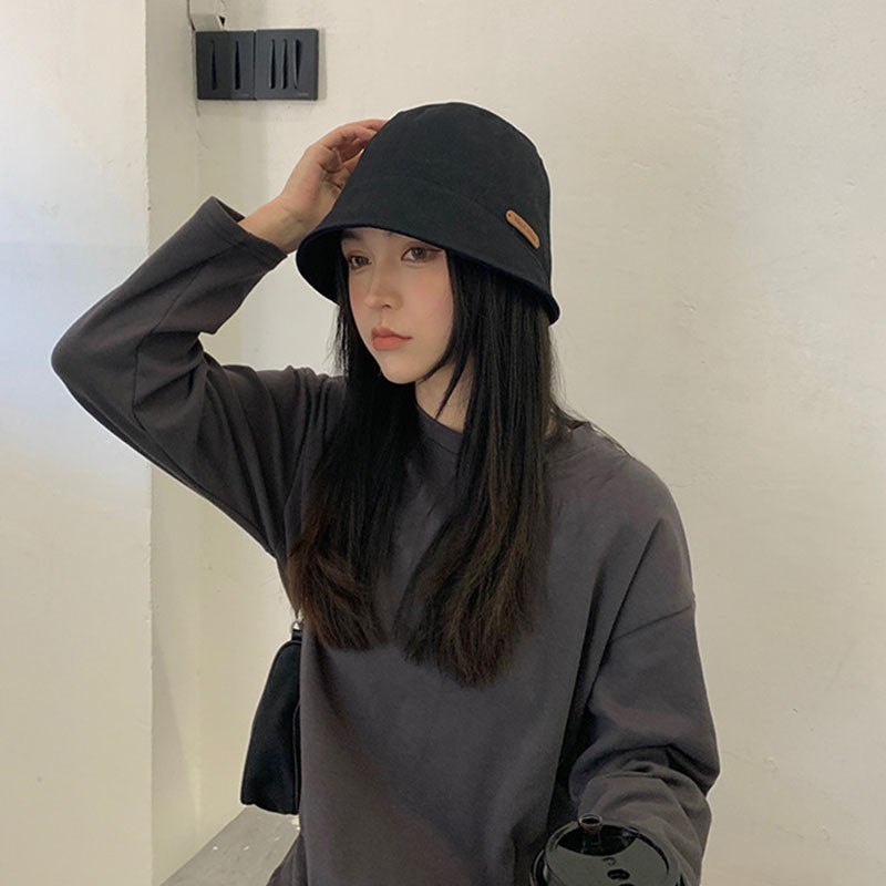 New Japanese Women Bucket Hat Fashion Cotton Soild Color Foldable Fisherman Hats Female Sun Protect Basin Cap gorras para mujer