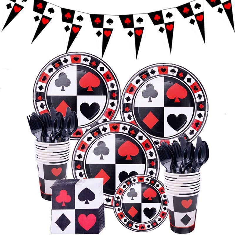 2/12PC 12/18Inch Poker Casino Latex balloon aluminum foil balloons Wedding Christmas Party Baby Shower Birthday Decoration