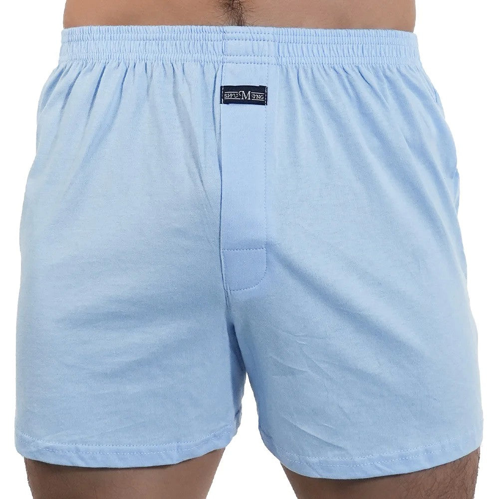 1pcs Men pijama 100% Cotton Pajama Shorts Summer Solid Elastic Waist Short Pants Casual Breathable Male Boxer Shorts Home Shorts