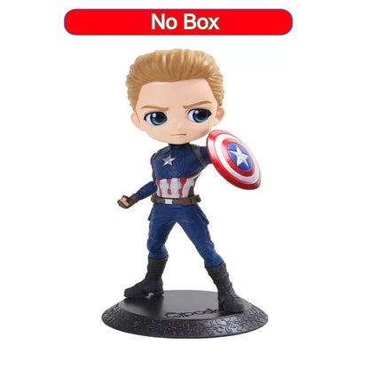 BANDAI original Banpresto Qposket Marvel Vingadores Homem de Ferro Capitão América Loki Thor Figuras modelo Coleção