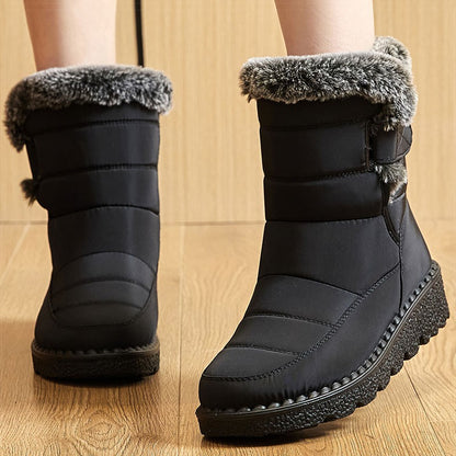 Boots Woman Fashion Winter Boots Women Winter Shoes Women's Snow Boots With Fur Super Warm Footwear Low Heels Middle Botas Mujer