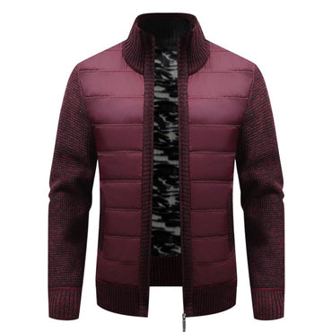 Winter Men Warm Cardigan Padded Jackets Fashion Men Fleece Lined knitwear Sweaters Cardigan Coats Men Windbreaker Knit Jacket
