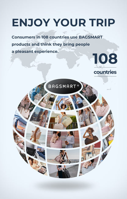 BAGSMART 6 Set Compression Packing Cubes for Travel Lightweight Luggage Organizer Bags Durable Space Saver Bags Travel Essential