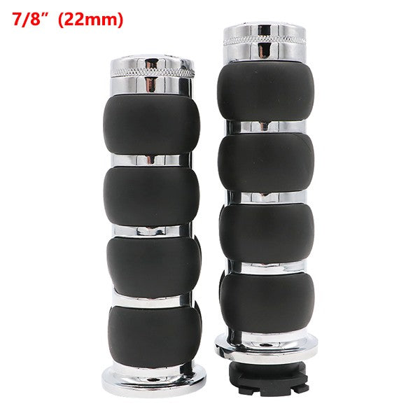 1" 25mm & 7/8'' 22mm Billet Rubber Flame Spike Hand Grips For Harley Honda Kawasaki Suzuki Yamaha  Bikes Cruiser Chopper Custom