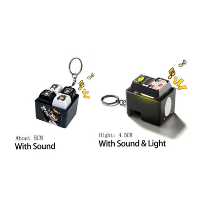 Funny Keychain Keyboard Keychain Press Button Keyring Make Sound Keyrings Goo Goo Gaga Hanging Pendant for Bag