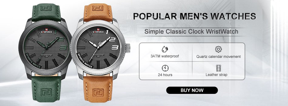 NAVIFORCE Men Military watch Multifunction Chronograph Sports 3ATM Waterproof alarm mode Day And Date Display Male Gifts Clocks