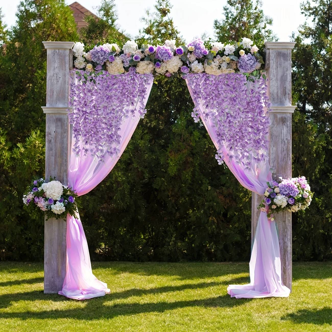 12pcs Wisteria Vine Artificial Flowers Wholesale Trailing Fake String for Home Wedding Party Decor Silk