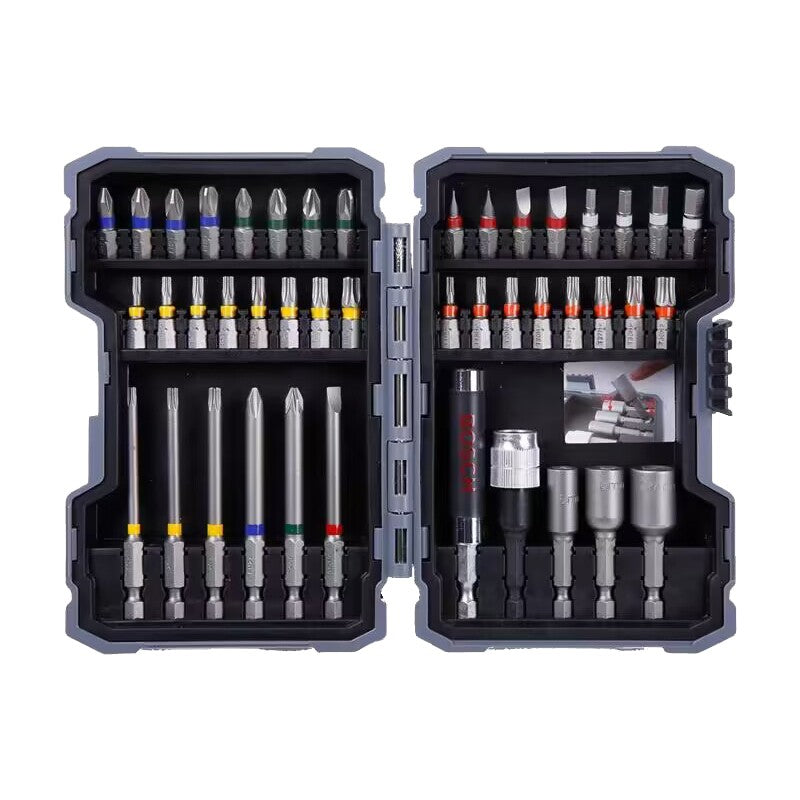 Conjunto de 43 pontas de chave de fenda elétrica Bosch para casa, furadeira e aparafusadeira, para Bosch GO PH1 PH2 PZ1 PZ2, ferramenta elétrica de extensão
