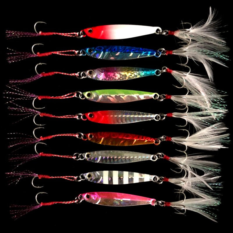 Iscas de Pesca Brilhantes Jigs 15g/6cm 7g/10g/20g/25g Isca Jigbait Arremesso Costeiro Anzóis Isca de Metal Iscas Artificiais Venda de 1 Peça