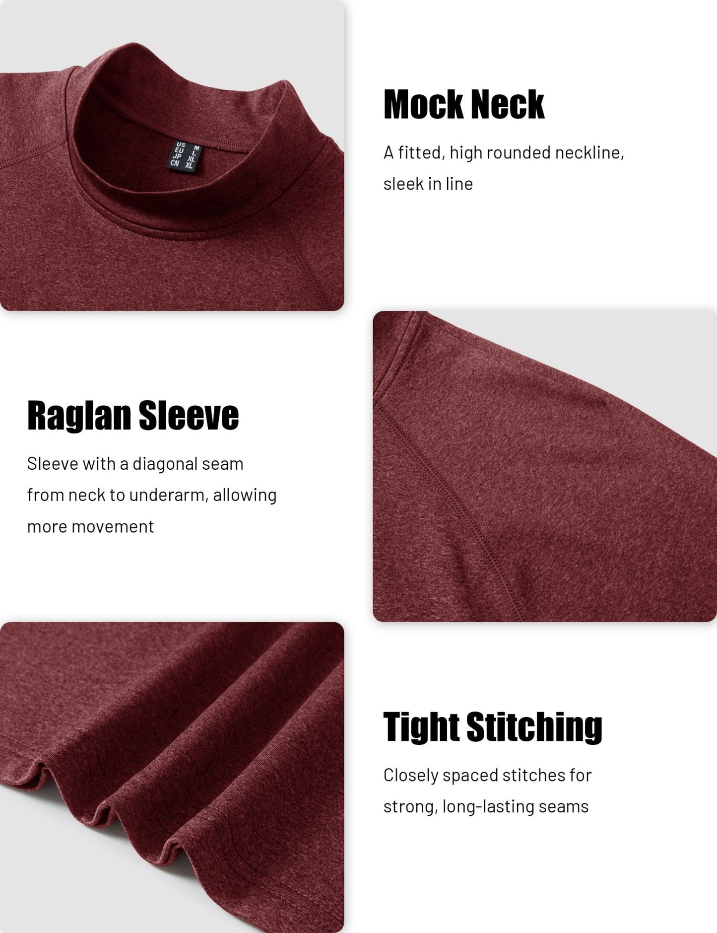 TACVASEN Men's Thermal Shirts Long Sleeve Micro-fleece Fleece Lined Base Layer Undershirts Athletic Warm Winter Workout Top