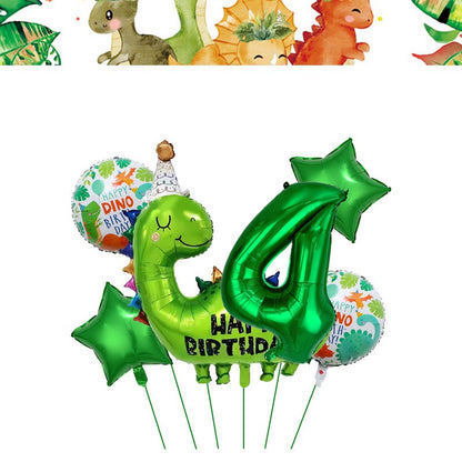 Happy Dinosaur Birthday Decoration Party Supplies Set Cup Plate Dinosaur Balloons Stickers Banner Gift Bags for Kids Boy Favors