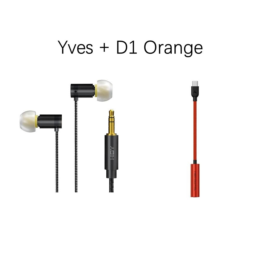 Fone de ouvido HiFi HiBy Yves 6mm Micro-dinâmico banhado a titânio, Driver de alta magneticidade, Câmara de baixa ressonância, Isolamento de ruído, Amigável à pele