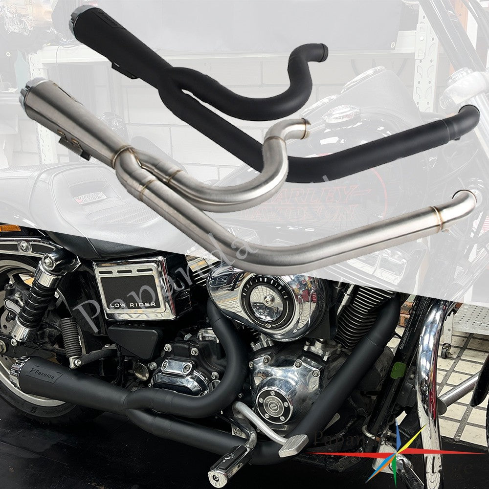 Motorcycle Full Exhaust Pipe Exhausts System Mufflers For Harley Dyna Wide Super Glide Fat Street Bob Low Rider FXDF 2006-2017