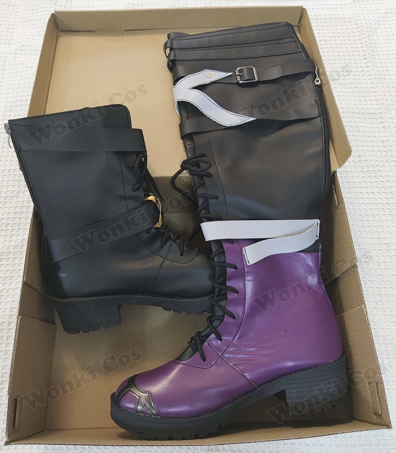 Peruca de Cabelo para Cosplay Arcane Jinx Traje Anime Sapatos Botas para Cosplay Jinx Feminino para Meninas, Mulheres, Role Play, Festa, Carnaval, Roupas