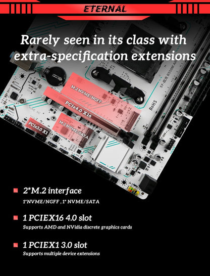 Placa-mãe gamer SOYO AMD B550M USB3.1 M.2 Nvme Sata3 DDR4 Dual Channel Suporta RYZEN R3 R5 R7 3000 4000 5000 CPU Socket AM4
