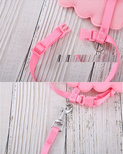 Cute Wing Duck Leash Pet Cat Harness Safety for Puppy Dog Kitten Adjustable Walking Towing Rope Pet Supplies, Small Animals