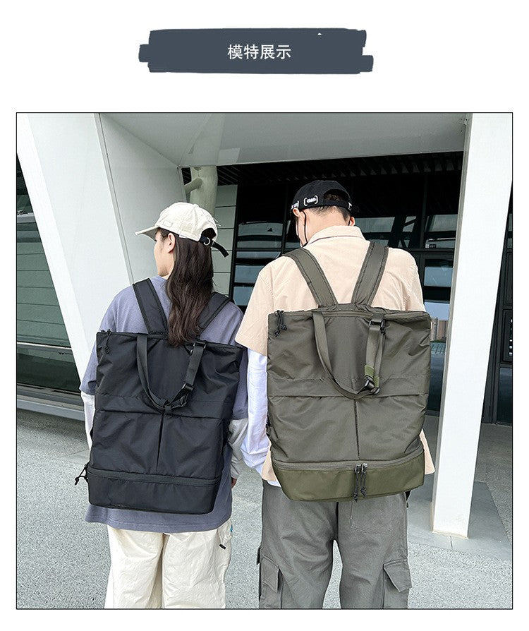 Mochila Feminina e Masculina Grande Capacidade Unissex Mochilas Nylon Impermeável Bolsa Esportiva Bolsas Escolares Tendência Portátil Lazer Viagem Bolsa de Mão