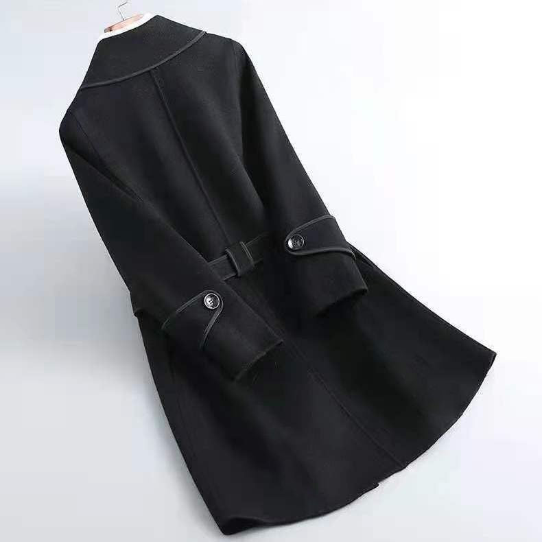 Women's Autumn Winter New Fashionable Style Loose Warm Wool Coat Mid-length