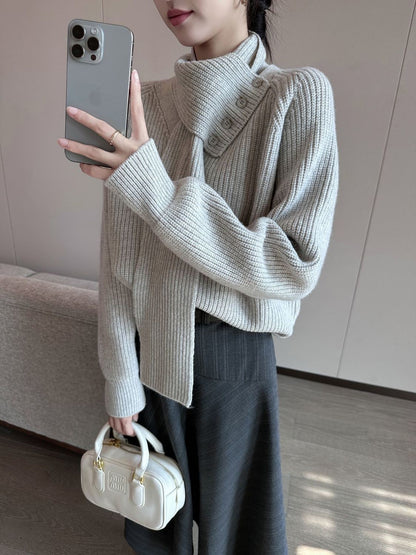 Women Clothing Autumn Winter Fashion Korean Striped A-line Skirt High Waist Female Versatile Appear Thin Irregular Soft Skirt