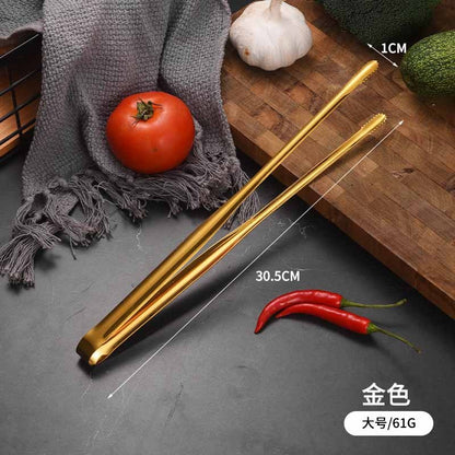 304 stainless steel barbecue tongs, extended barbecue tongs, steak tongs with teeth, food tongs
