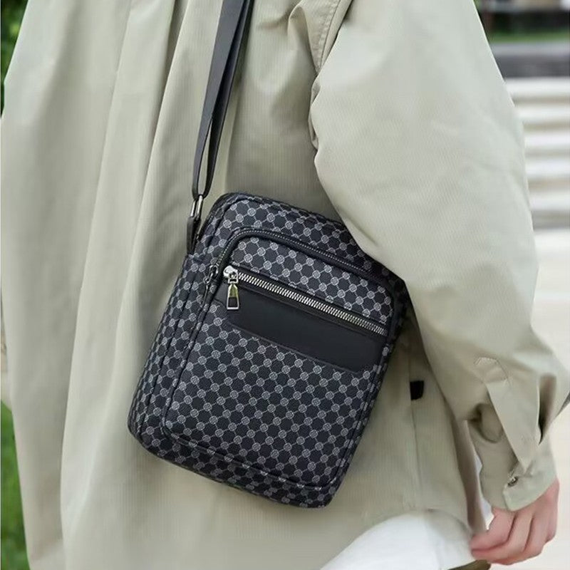 Men's and women's combined color single-shoulder bag, suitable for travel and photography, PU small bag