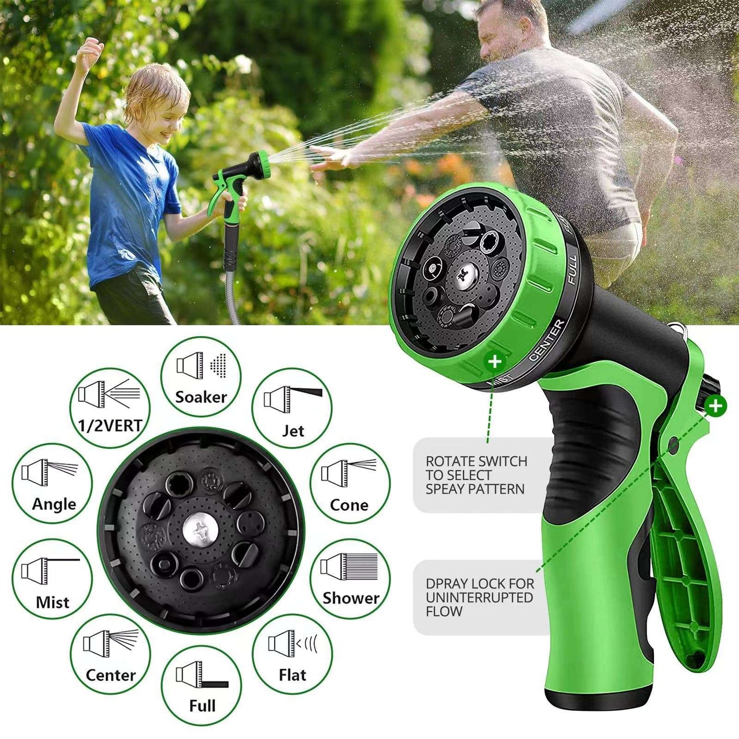 Mangueira de Jardim de Aço Inoxidável 304 de 30m, Mangueira de Água Pesada de Metal com Bicos para Quintal e Área Externa, Flexível, Nunca Enrosca e Não Dobra