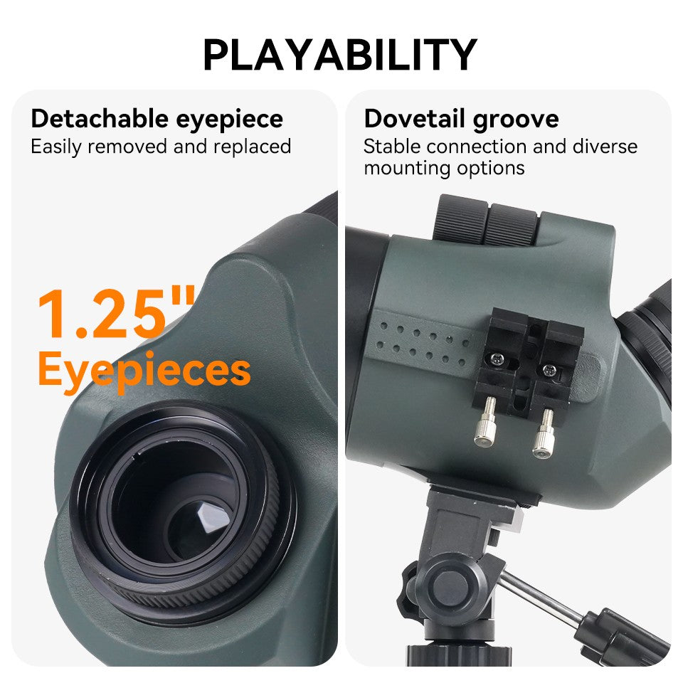 Telescópio/Luneta Compacto Svbony SV41Pro 28-84x80mm Mini Maksutov para Observação de Aves, Uso Terrestre e Astronômico