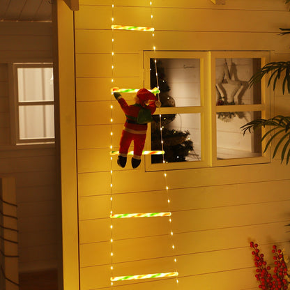 Santa Claus Ladder Light String, Suitable for Christmas Party Decoration, Christmas Lighting Decoration, Garden Decoration