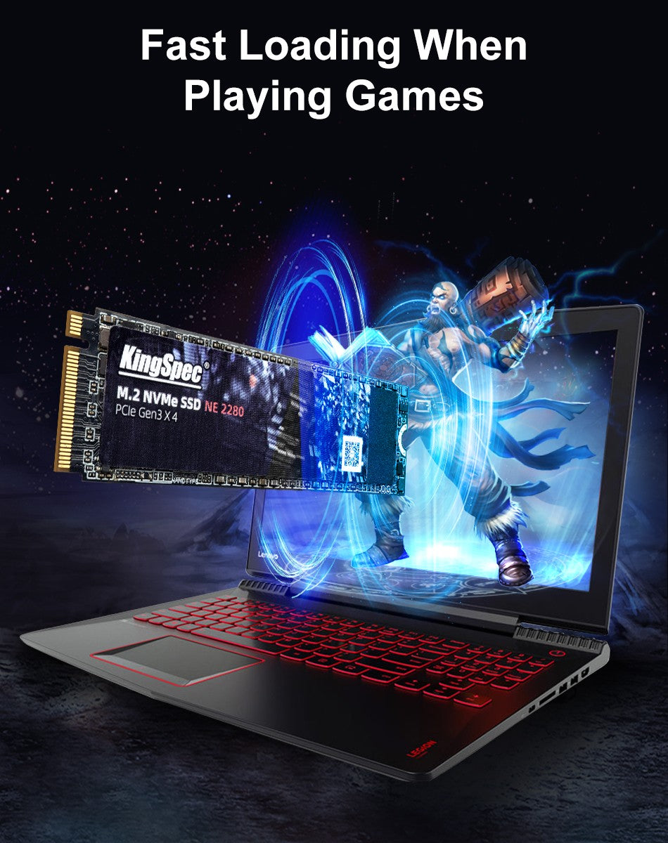 SSD KingSpec M2 NVME 512 GB 1 TB Disco Rígido Interno PCIe3.0 NVME SSD 128 GB 256 GB 2 TB Unidade de Estado Sólido 2280 para PC Desktop Notebook