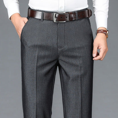 Calça Social Masculina Elegante Negócios Trabalho Super Venda Meia Idade Tamanho Grande 29-40 Calça Masculina de Alta Qualidade Folgada Formal