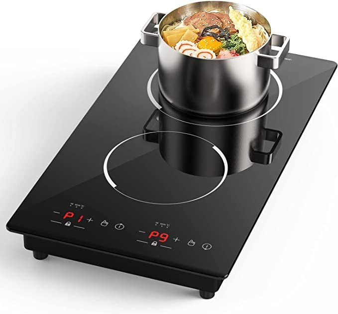 Commercial Built-In 2 Plates Electric Stove Induction Cooker Infrared Cooker Touch Screen Double Cooker Burner Induction Cooktop