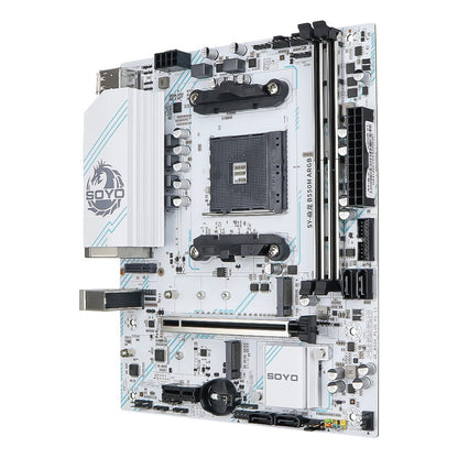 SOYO AMD B550M Gaming Motherboard USB3.1 M.2 Nvme Sata3 DDR4 Dual Channel Supports RYZEN R3 R5 R7 3000 4000 5000 CPU AM4 Socket