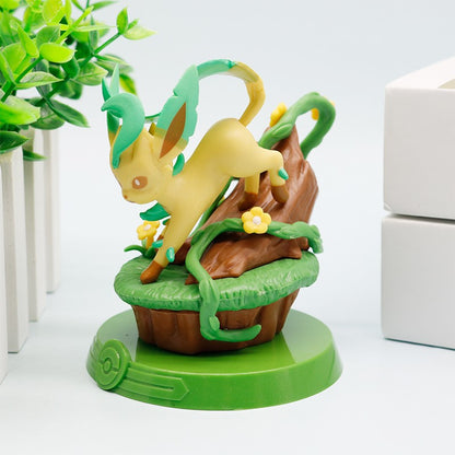 HOT 9 Estilos Pokémon Eeveelution Espeon Sylveon Glaceon Leafeon Vaporeon Umbreon Flareon Pokémon Modelo Figura de Anime Ornamentos Brinquedo