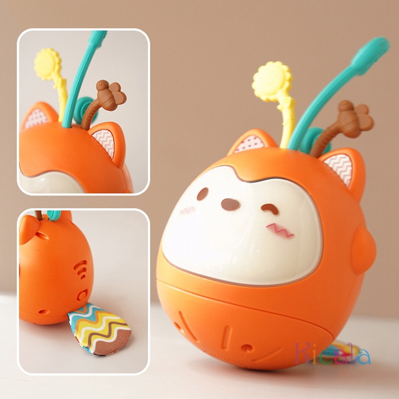 Silicone Pull String Baby Toy Silicone Baby Musical Light Up Toys Fine Motor Educational Learning Activity Gift For 0-3 Month