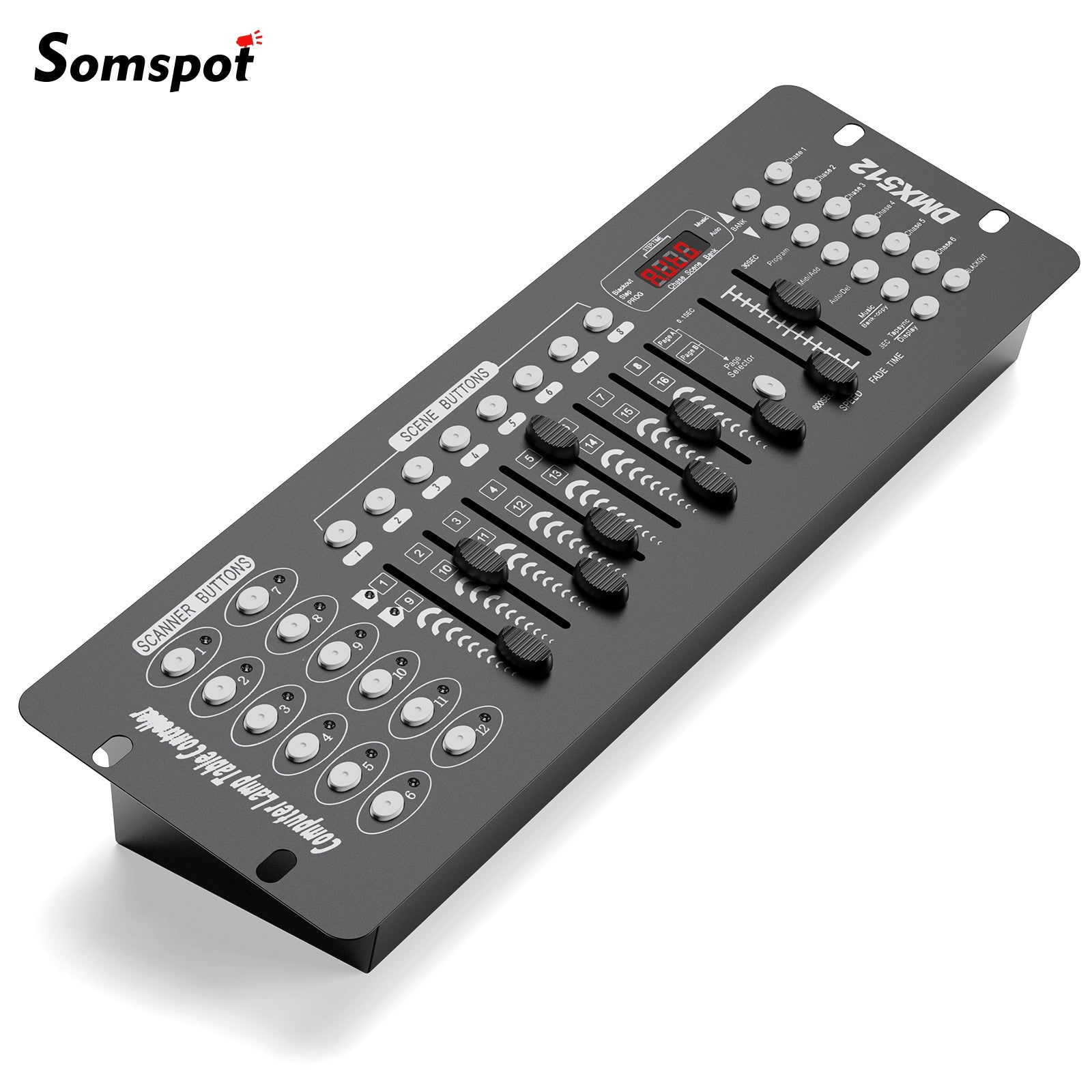 Somspot 192 DMX Controller DJ Equipment DMX 512 Grand Console Stage Lighting Controller For Par Light Moving Head Clubs Concerts