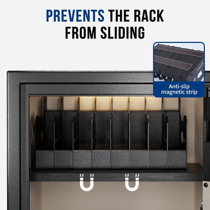 Suporte para Pistolas e Revólveres Blacksmith com 4/5/6 Compartimentos - Organizador de Armazenamento Doméstico para Economia de Espaço